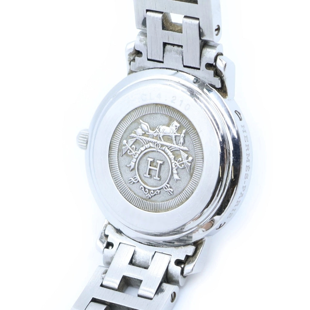 HERMES(エルメス) クリッパー 白文字盤 ステンレス クォーツ SS/QZ CL4.210 腕時計