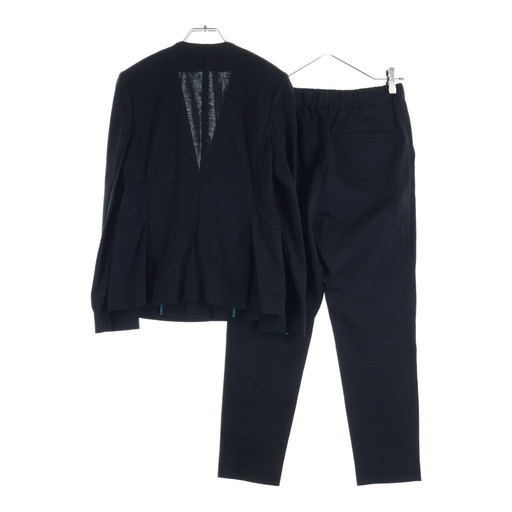 PS Paul Smith(ピーエスバイポールスミス) セットアップ ノーカラージャケット パンツ ブラック レディース
