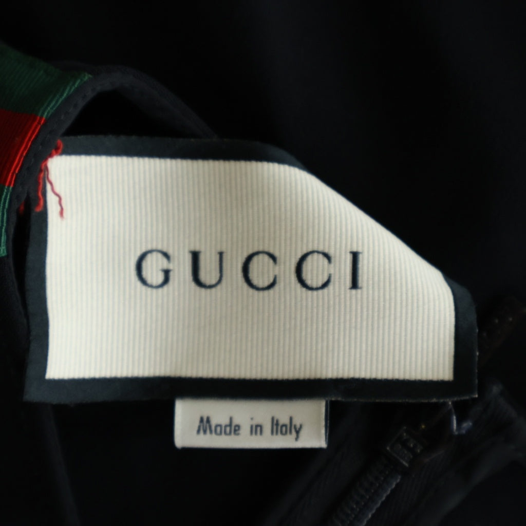 GUCCI(グッチ) シェリーライン サイドライン ミドル丈半袖ワンピース ブラック 528977 ZKR01 レディース