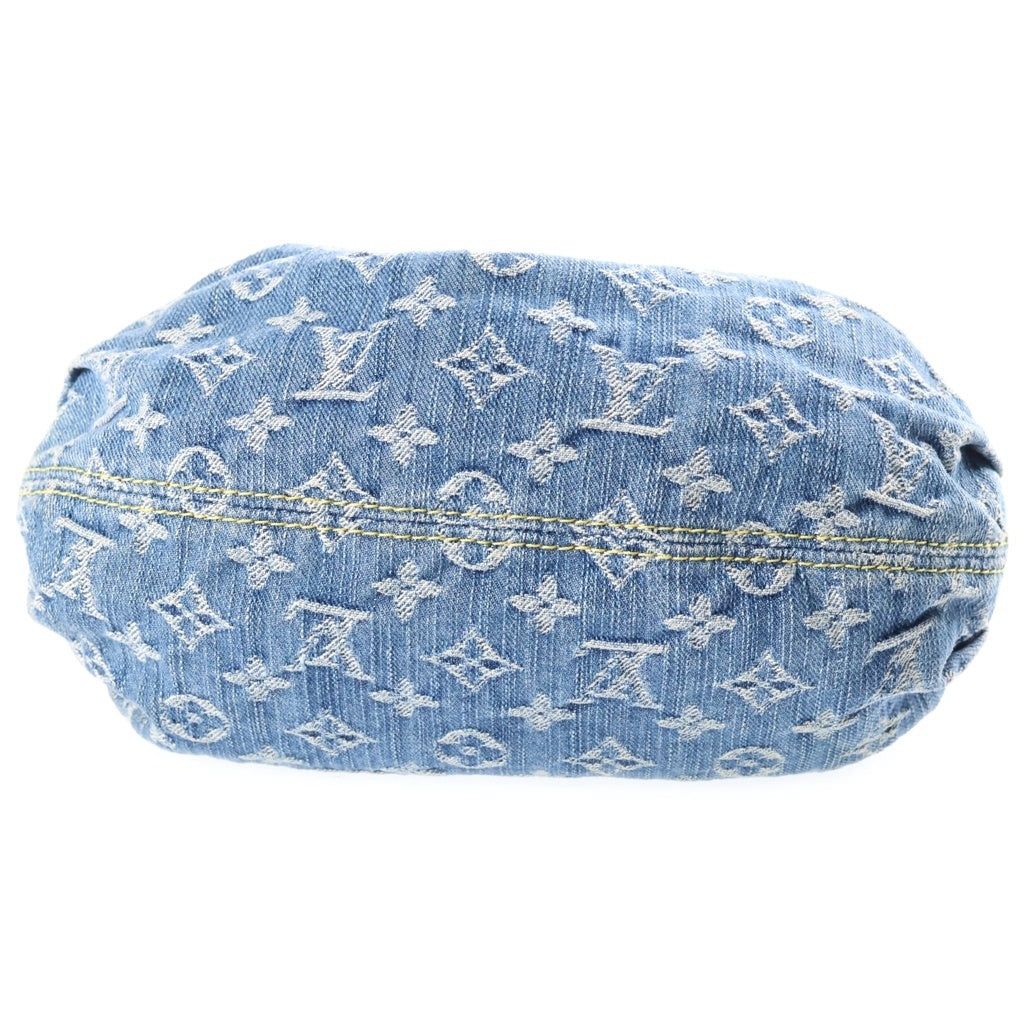 LOUIS VUITTON(ルイヴィトン) モノグラム・デニム プリーティ ハンドバッグ ミニバッグ インディゴブルー レザー×デニム M95020 ゴールド金具