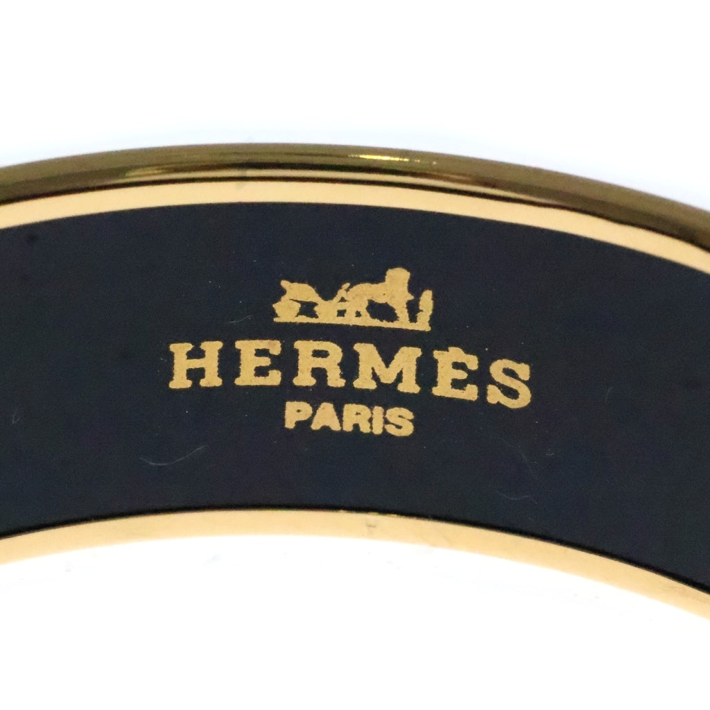 HERMES(エルメス) エマイユ バングル ブラウン×ゴールド レディース