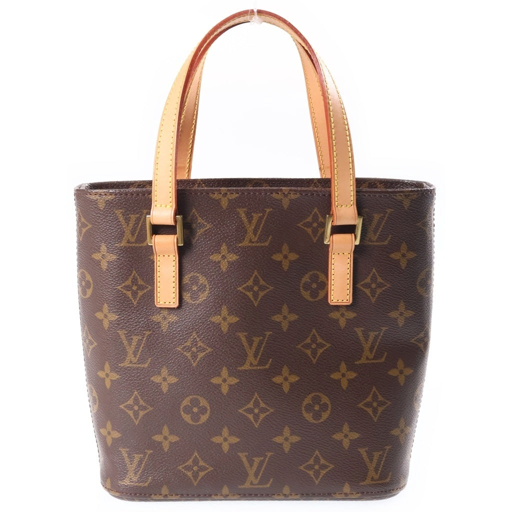 LOUIS VUITTON(ルイヴィトン) モノグラム ヴァヴァンPM ハンドバッグ ミニトートバッグ ブラウン レザー×PVC M51172 ゴールド金具 レディース