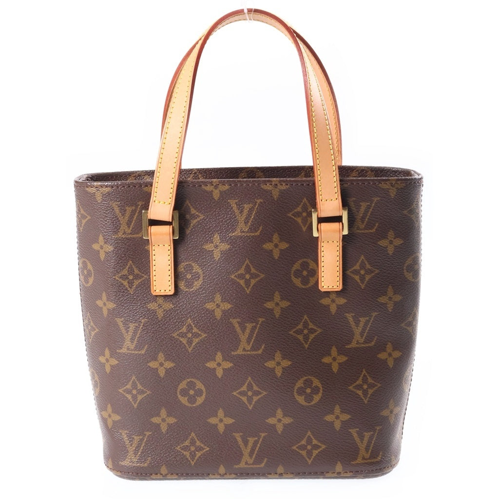 LOUIS VUITTON(ルイヴィトン) モノグラム ヴァヴァンPM ハンドバッグ ミニトートバッグ ブラウン レザー×PVC M51172 ゴールド金具 レディース