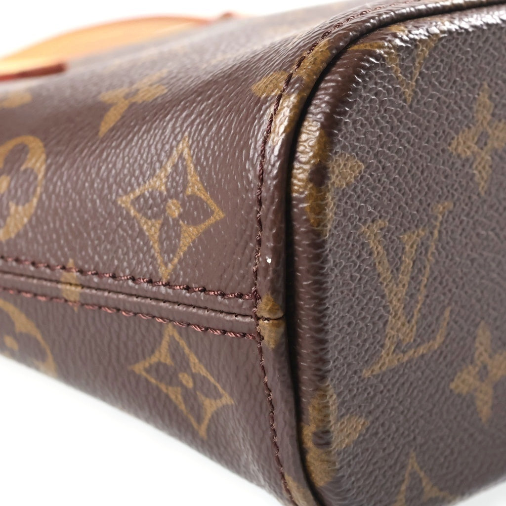 LOUIS VUITTON(ルイヴィトン) モノグラム ヴァヴァンPM ハンドバッグ ミニトートバッグ ブラウン レザー×PVC M51172 ゴールド金具 レディース