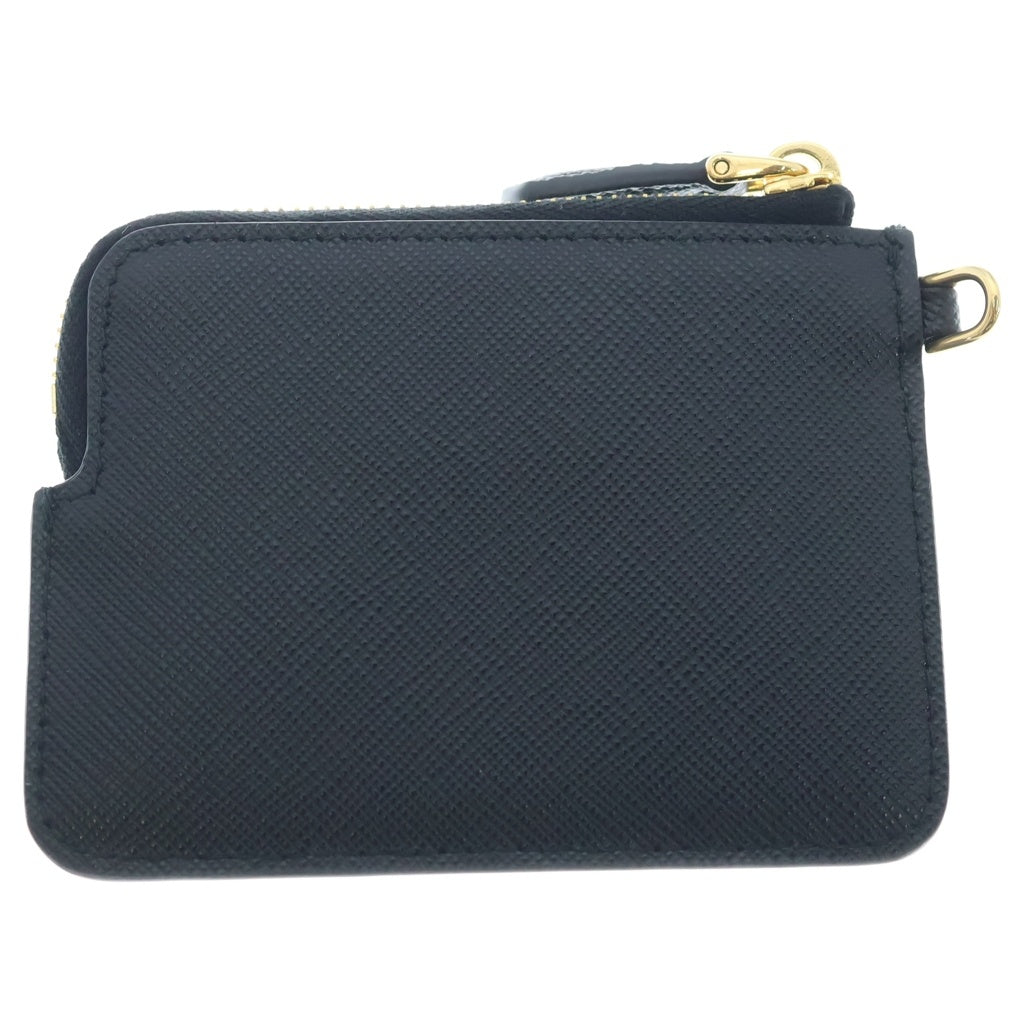 PRADA(プラダ) サフィアーノ レザーコインケース ショルダー ブラック 1MC127 ゴールド金具 レディース