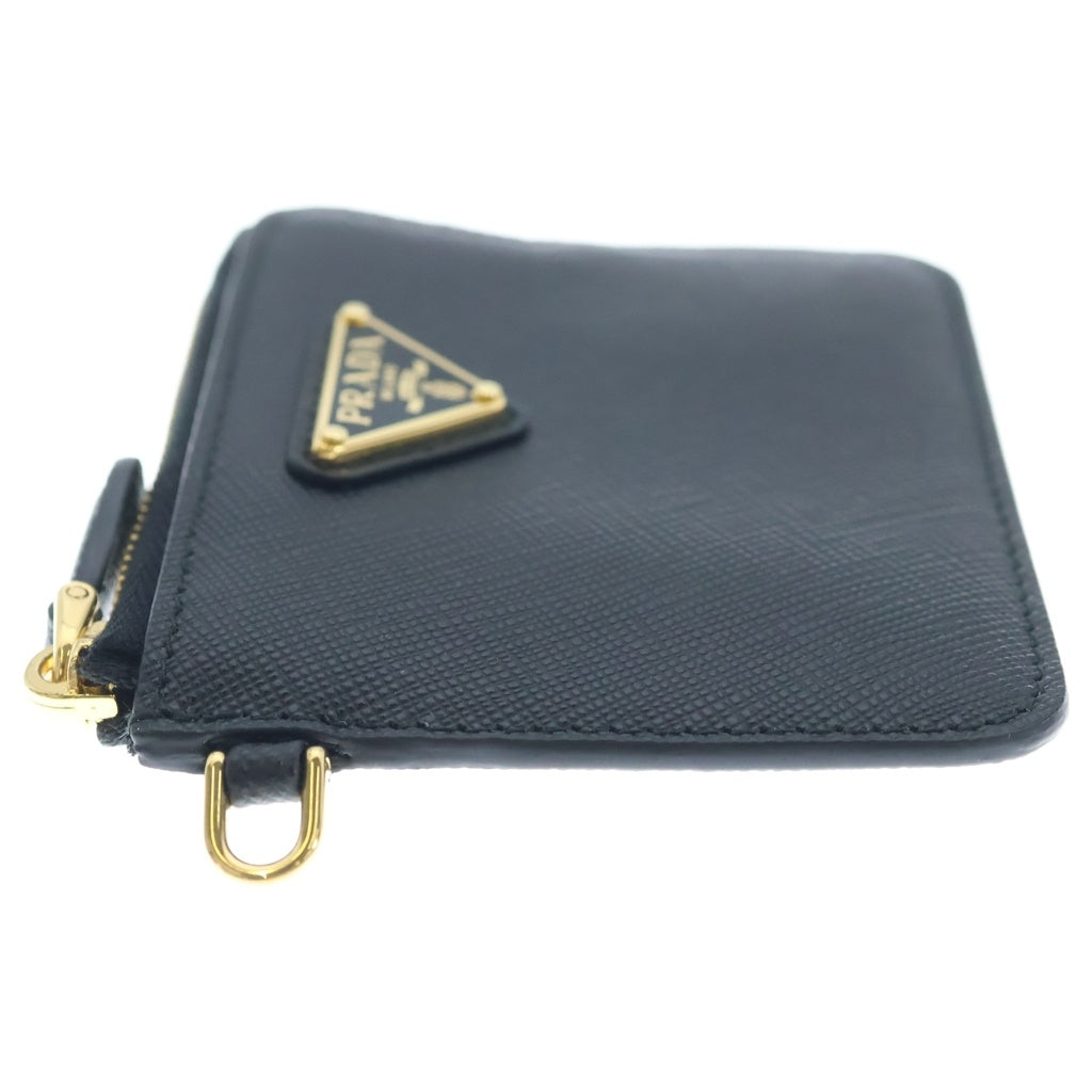PRADA(プラダ) サフィアーノ レザーコインケース ショルダー ブラック 1MC127 ゴールド金具 レディース