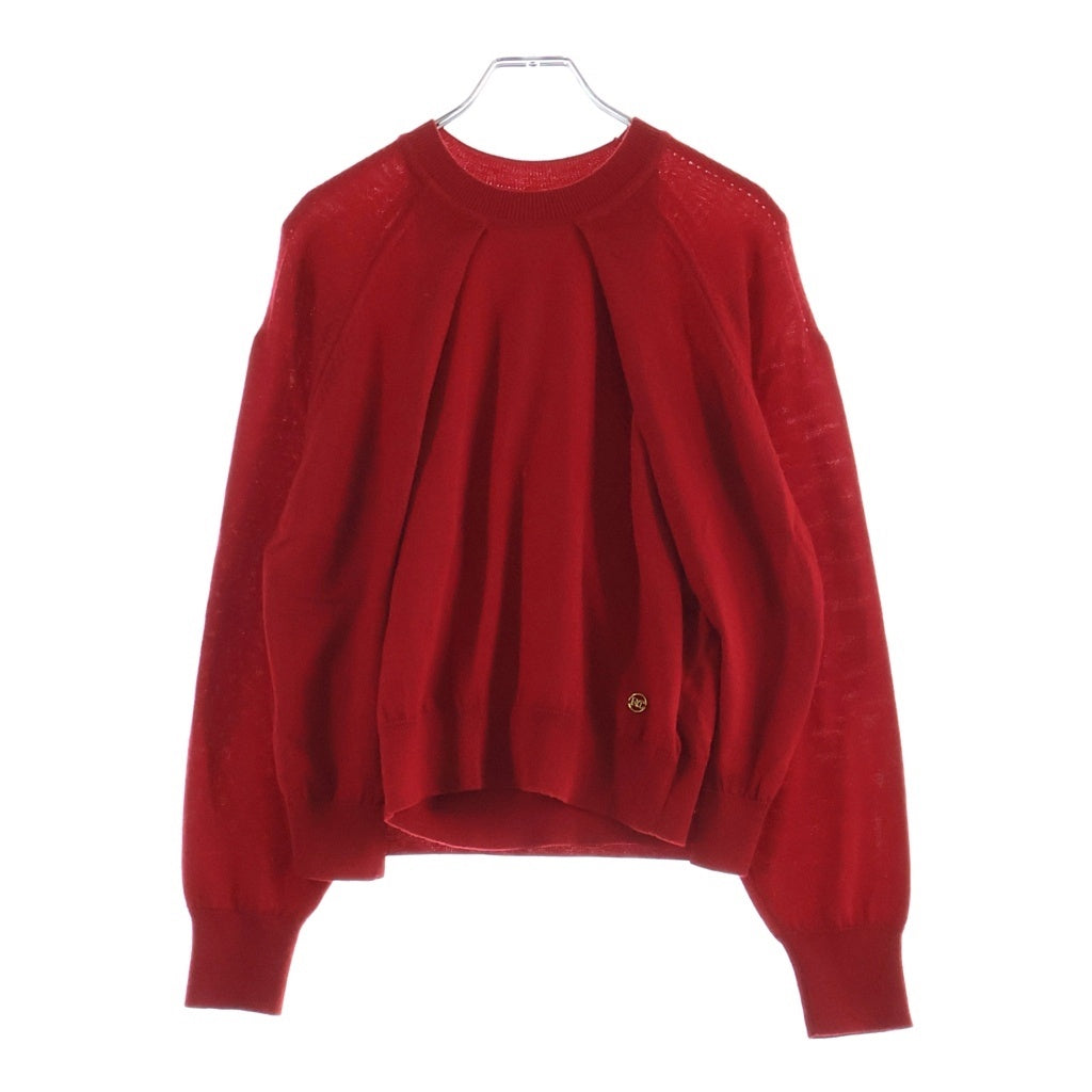 その他(ソノタ) RECTO(レクト) 23AW ウールドッキングニットカーディガン ノースリーブトップス 長袖カーディガン レッド RCWK23FKTP01C レディース