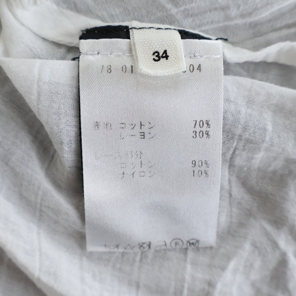 ISABEL MARANT ETOILE(イザベル マラン エトワール) レース フリル ノースリーブブラウス トップス コットン レーヨン ホワイト 78-01-83-01004 レディース