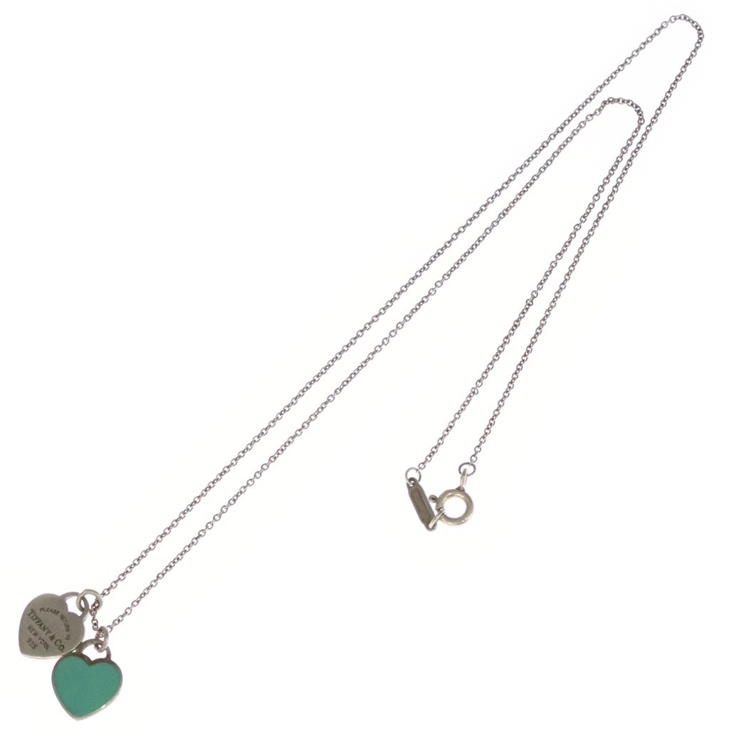 TIFFANY & Co.(ティファニー) リターン トゥ ティファニー ブルー ダブルハート タグ ネックレス ペンダント チェーン シルバー×ティファニーブルー SV925 レディース
