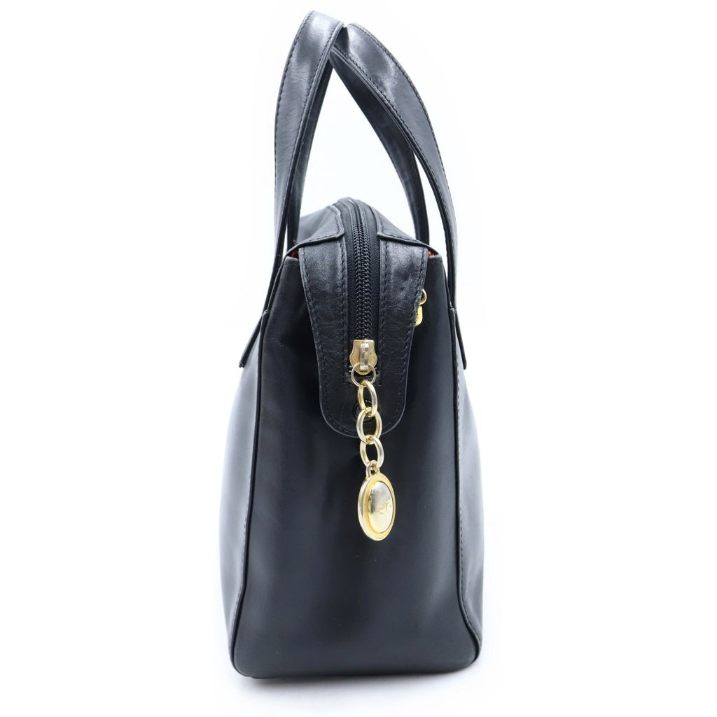 Christian Dior(クリスチャンディオール) 2WAYハンドバッグ ショルダーバッグ ブラック レザー ゴールド金具 レディース