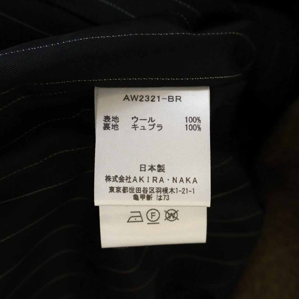 AKIRA NAKA(アキラナカ) ノーカラーデザイン ウールジャケット ブラウン AW2321-BR レディース