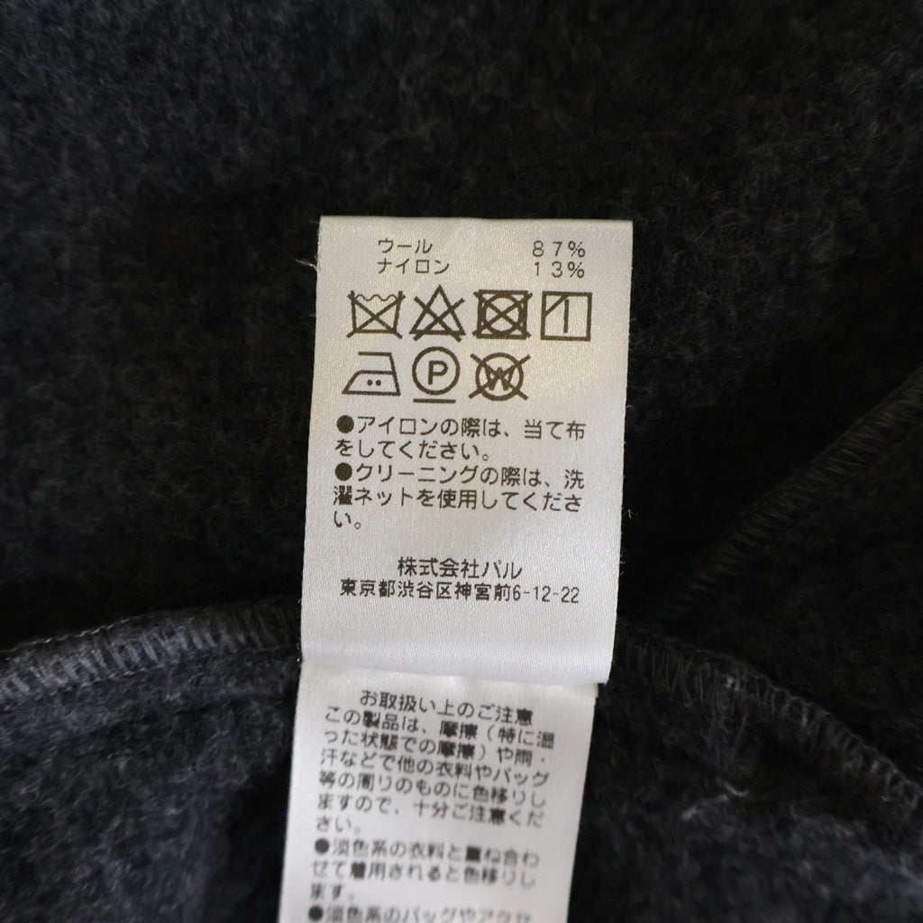 NO BRAND(ノーブランド) ウールロングコート オープンフロントコート グレー レディース