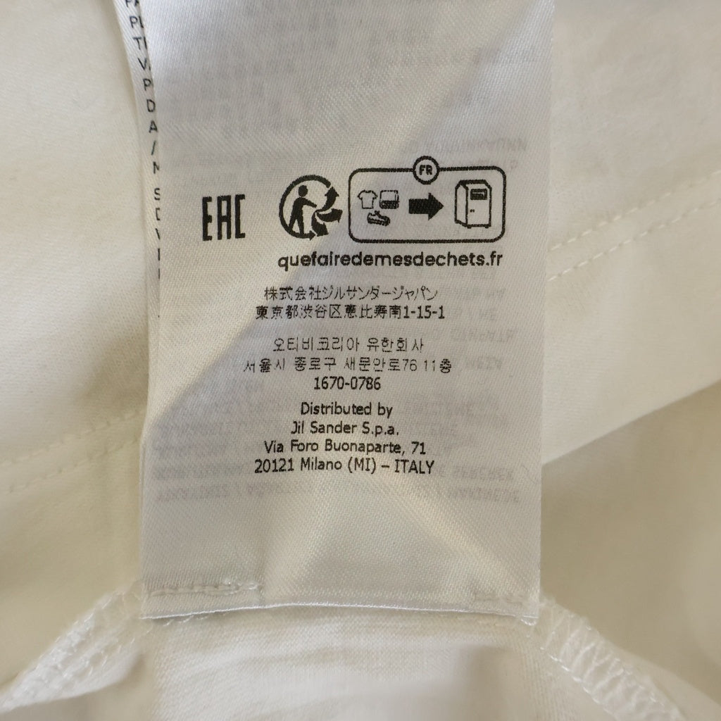 JIL SANDER +(ジルサンダープラス) フロントロゴ クルーネック ロングスリーブTシャツ ホワイト J40GC0002 J45048 レディース