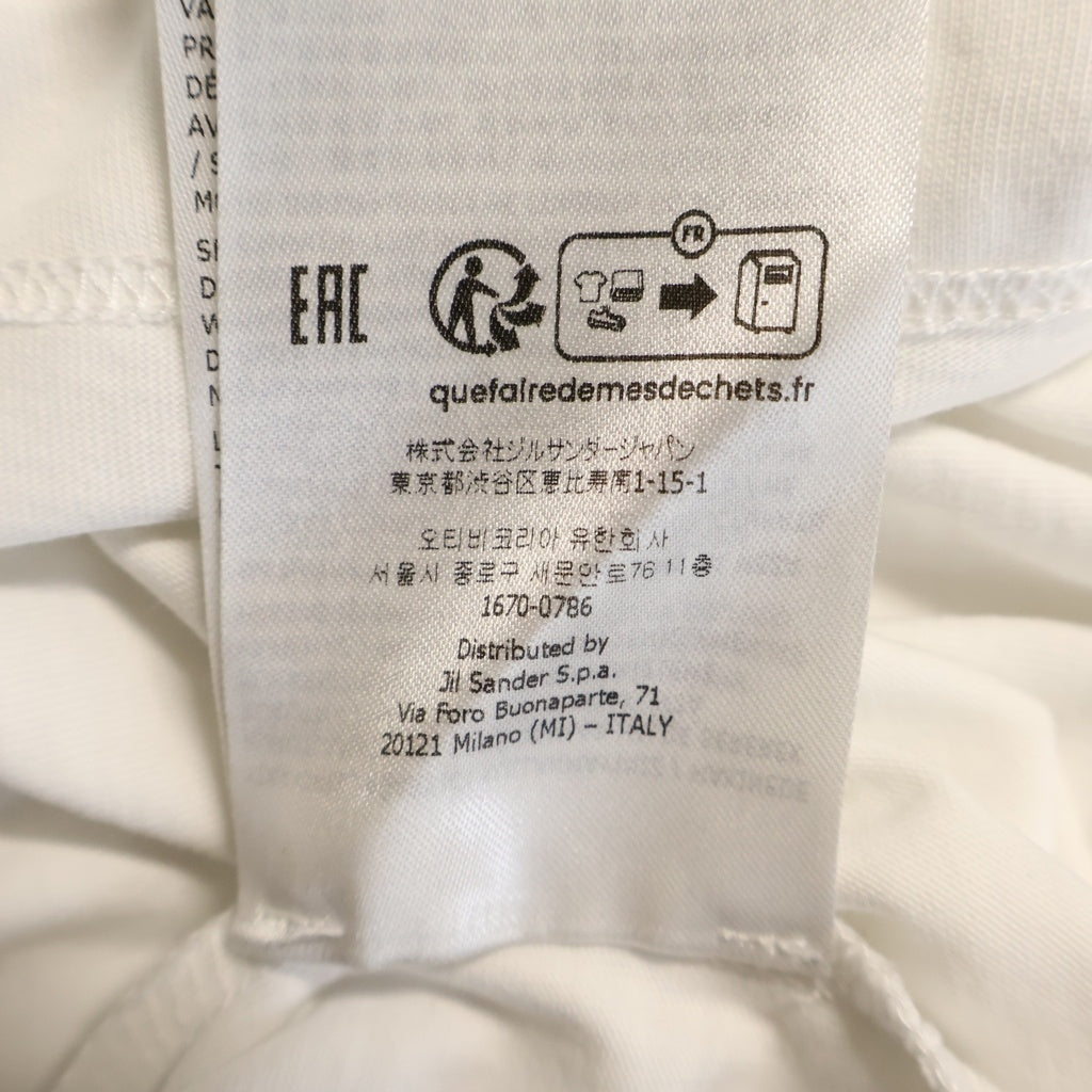 JIL SANDER +(ジルサンダープラス) フロントロゴ クルーネック ロングスリーブTシャツ ホワイト J40GC0002 J45048 レディース
