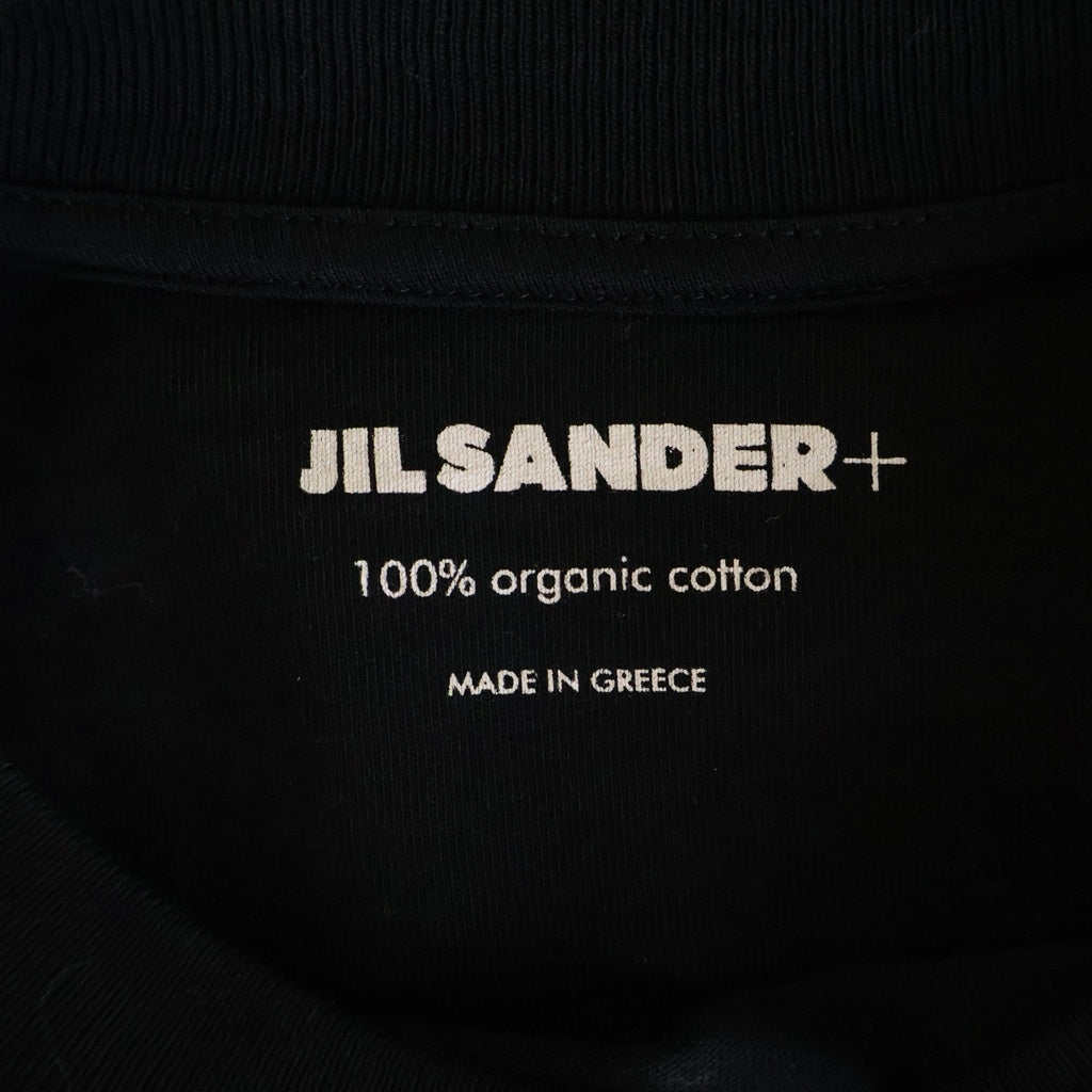JIL SANDER +(ジルサンダープラス) フロントロゴ クルーネック ロングスリーブTシャツ ブラック J40GC0002 J45048 レディース