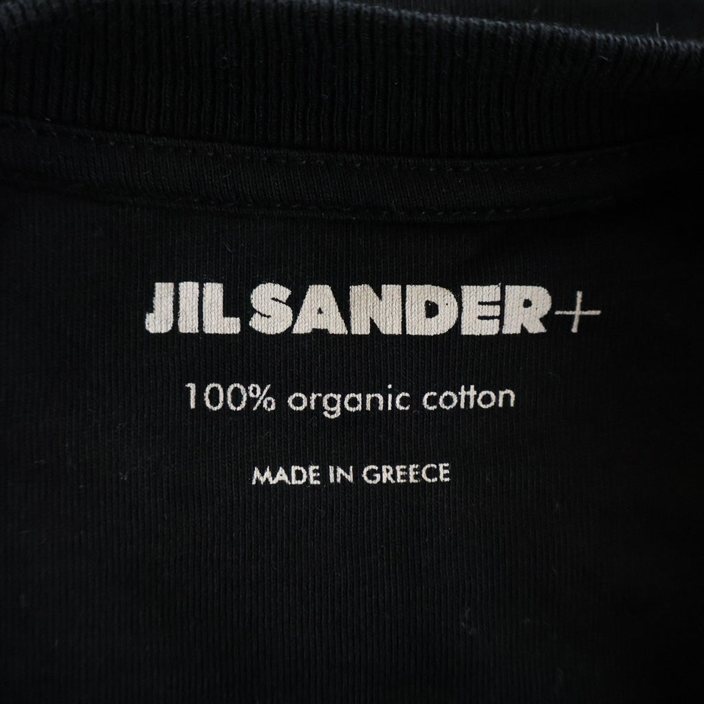 JIL SANDER +(ジルサンダープラス) フロントロゴ クルーネック ロングスリーブTシャツ ブラック J40GC0002 J45048 レディース