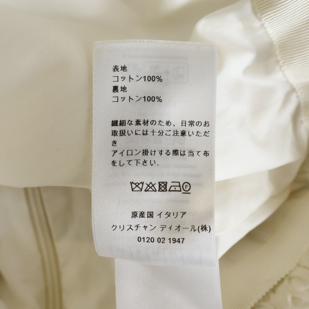 Christian Dior(クリスチャンディオール) コットンノースリーブ リボンロングワンピース アイボリー 321R24S3447 レディース