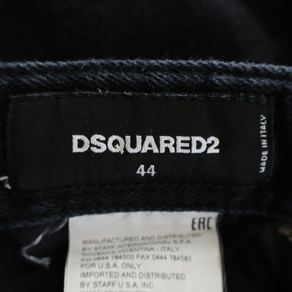 DSQUARED2(ディースクエアード) ショートデニムパンツ ブラック S74MU0441 S30564