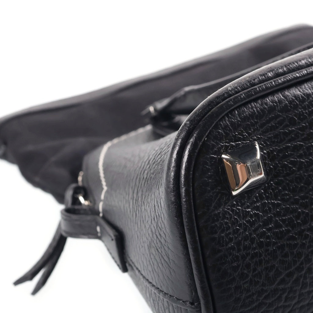 Maison Margiela(メゾンマルジェラ) 5AC レザー 2WAY ハンド ショルダー バッグ ブラック S61WD0010 レディース