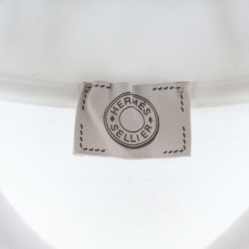 HERMES(エルメス) ドゥブル・ジュ 半袖ポロシャツ テニスシャツ ホワイト レディース