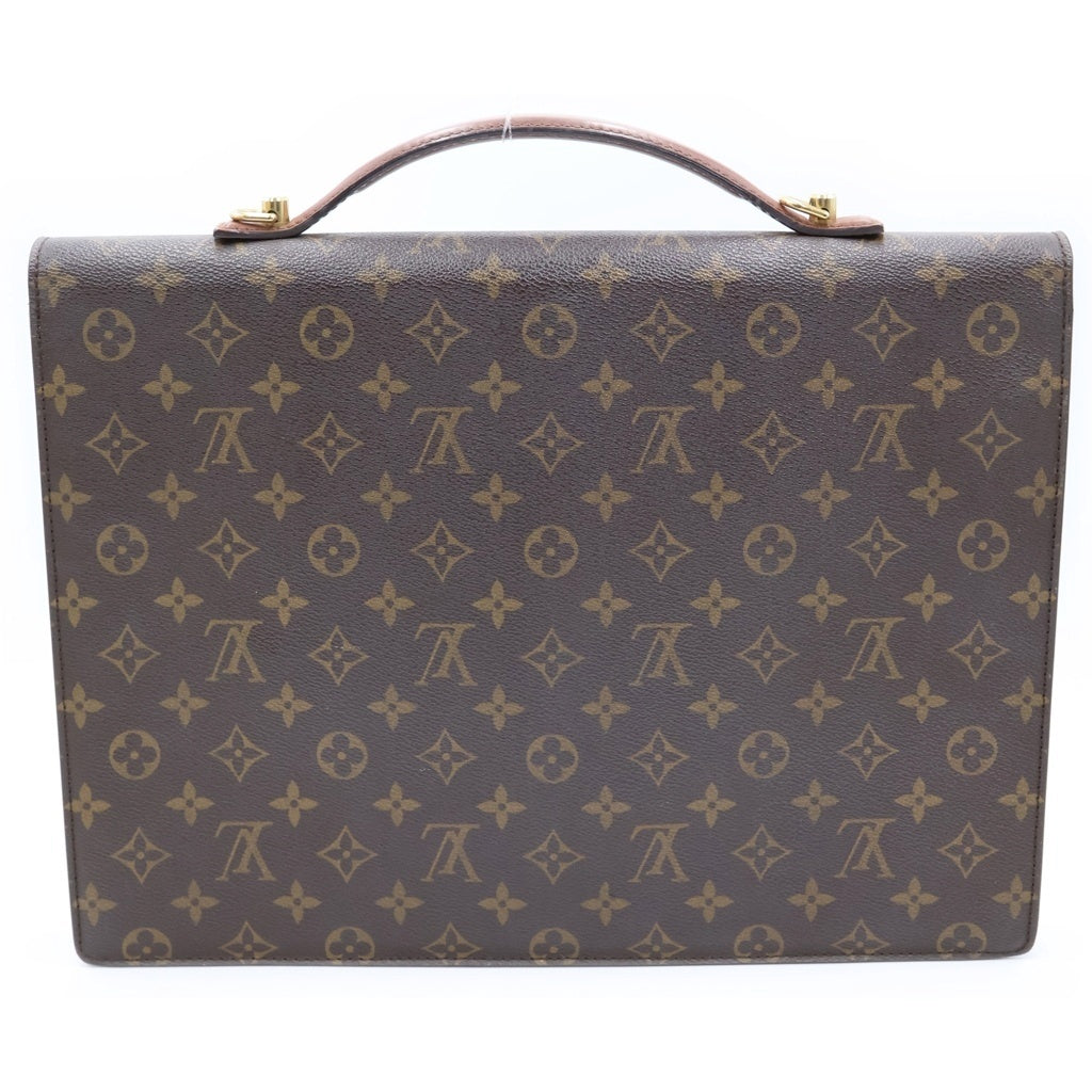 LOUIS VUITTON(ルイヴィトン) モノグラム ポルトドギュマン PVC レザー ハンド ビジネスバッグ ブリーフケース ブラウン M53338 MI1919