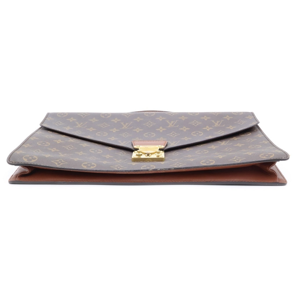 LOUIS VUITTON(ルイヴィトン) モノグラム ポルトドギュマン PVC レザー ハンド ビジネスバッグ ブリーフケース ブラウン M53338 MI1919