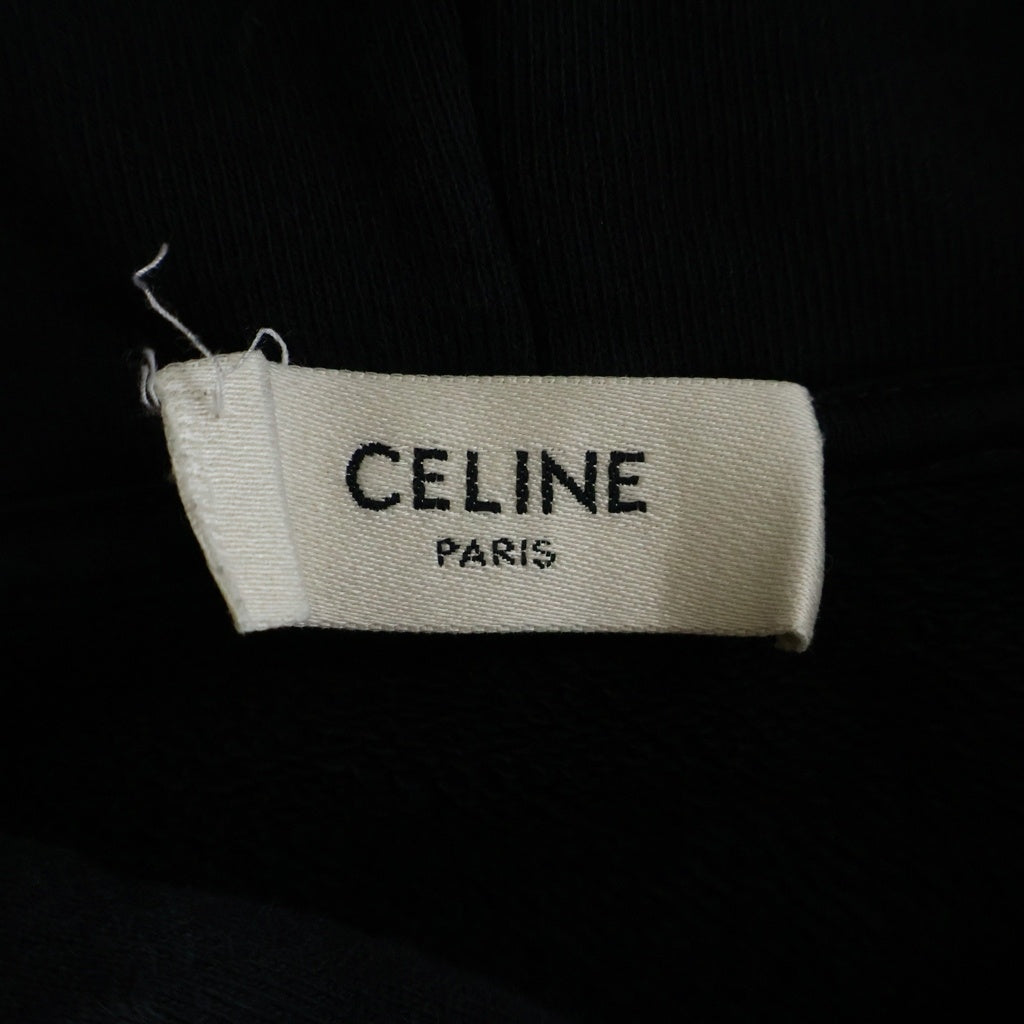 CELINE(セリーヌ) クラシックロゴ プルオーバーパーカー フーディ ブラック 2Y321670Q