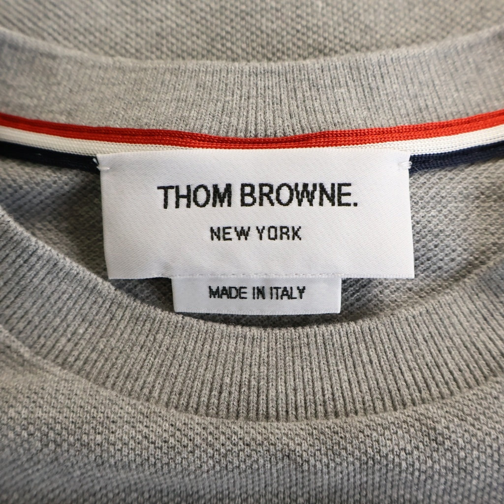 THOM BROWNE(トムブラウン) クラシック ピケ 4-BAR 半袖Tシャツ グレー FJS207A レディース