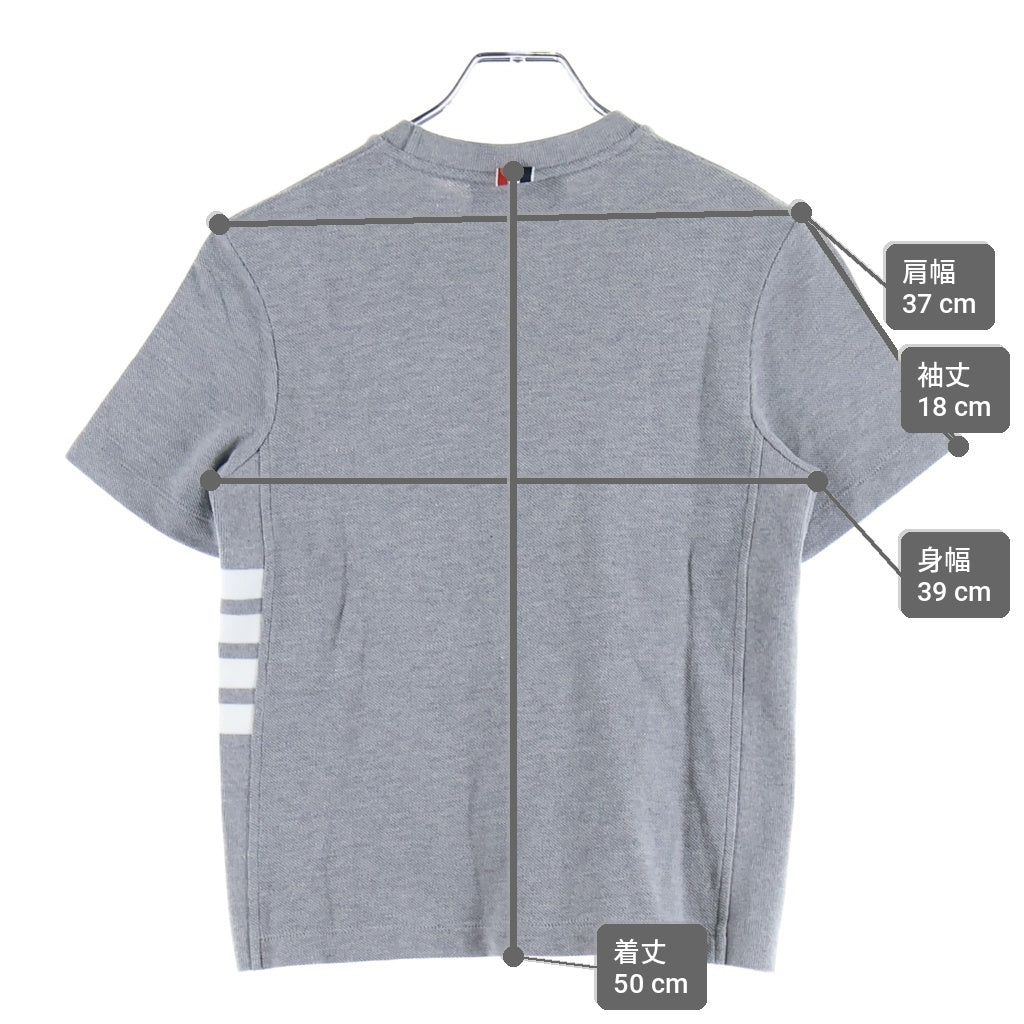 THOM BROWNE(トムブラウン) クラシック ピケ 4-BAR 半袖Tシャツ グレー FJS207A レディース