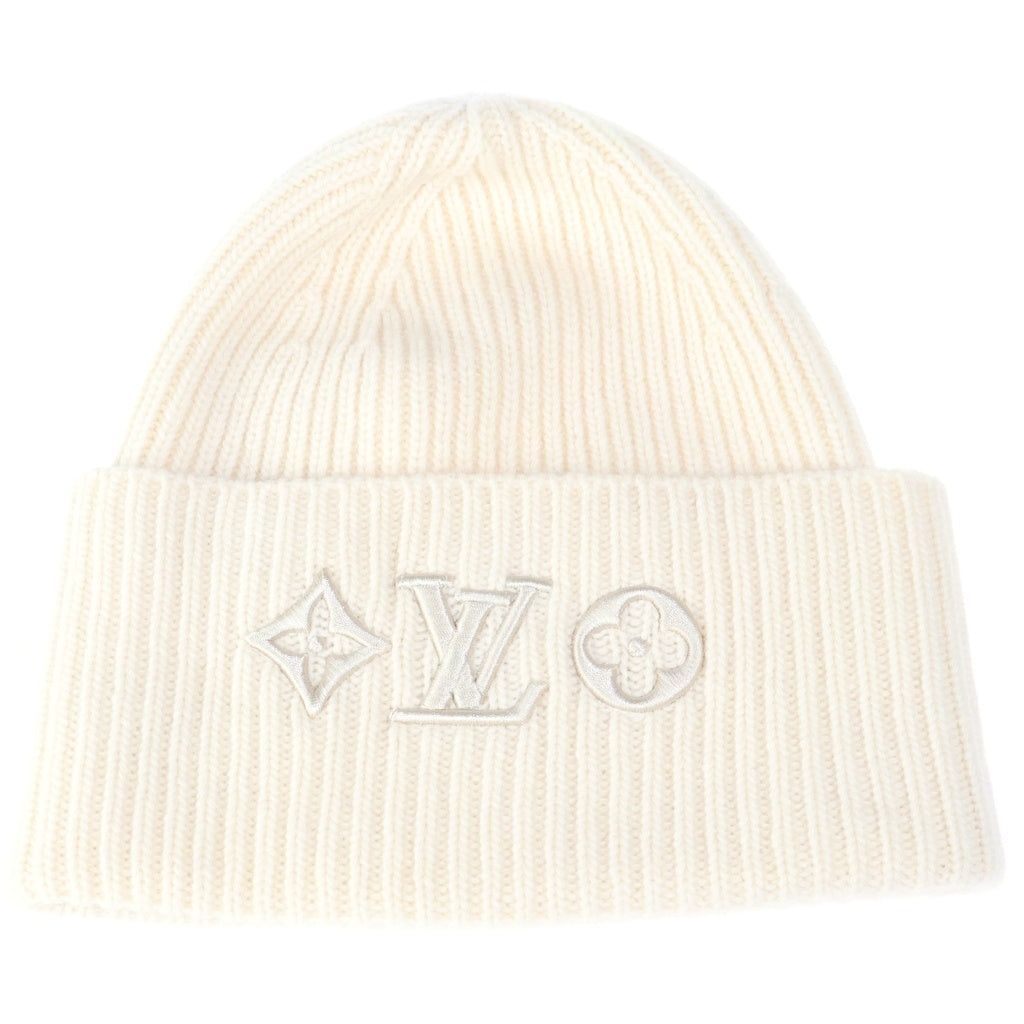 LOUIS VUITTON(ルイヴィトン) ビーニー・LV ヘッドライン ウール ニット帽 ニットキャップ 帽子 #S ブロン アイボリー ホワイト系 M77873