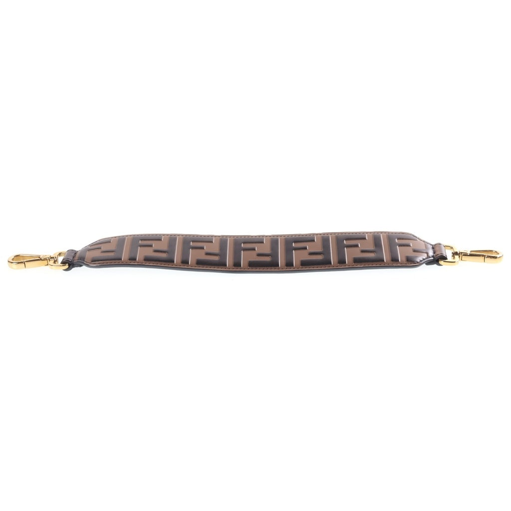 FENDI(フェンディ) ズッカ ショルダーストラップ ブラウン レザー 8AV105 A5PJ レディース