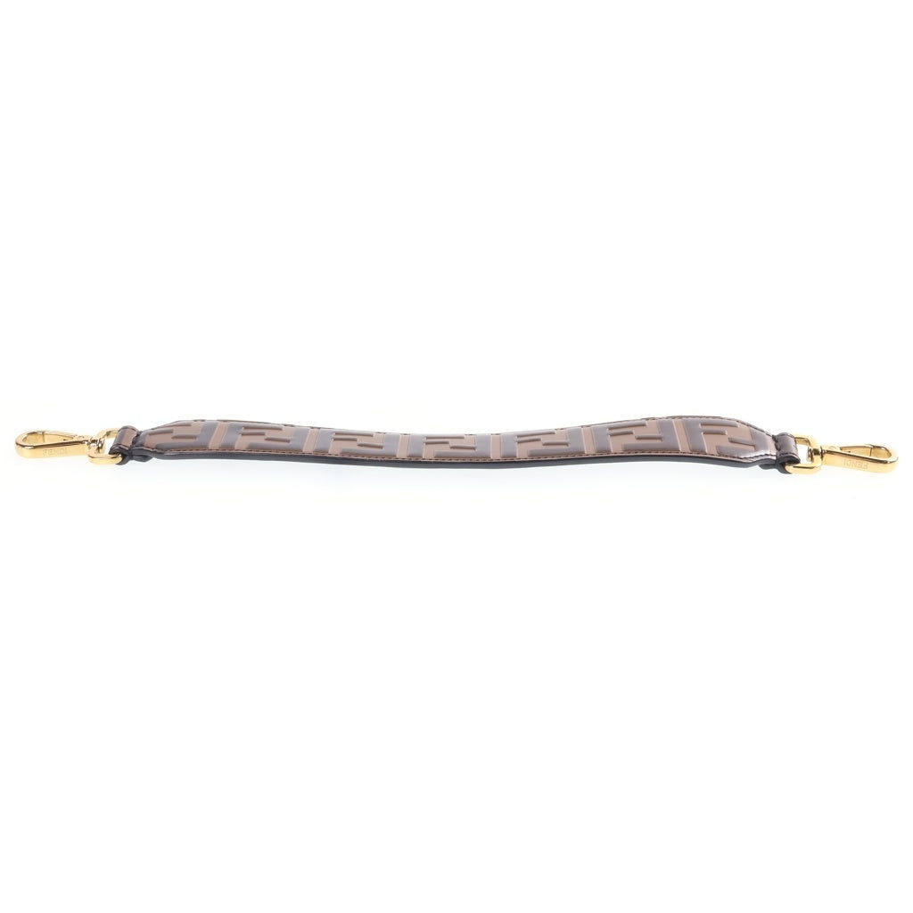 FENDI(フェンディ) ズッカ ショルダーストラップ ブラウン レザー 8AV105 A5PJ レディース