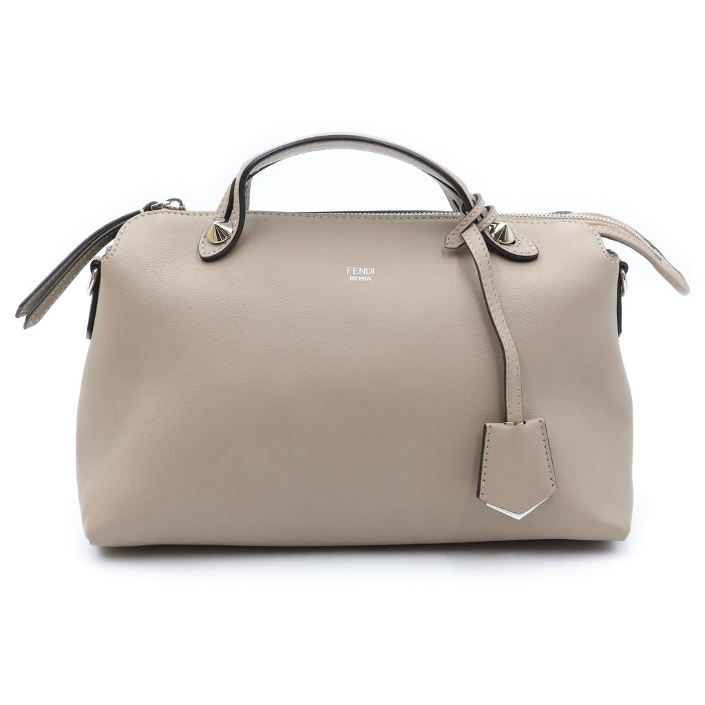 FENDI(フェンディ) バイザウェイ ミディアム 2WAYハンドバッグ ショルダーバッグ グレージュ ベージュ レザー 8BL146 シルバー金具 レディース