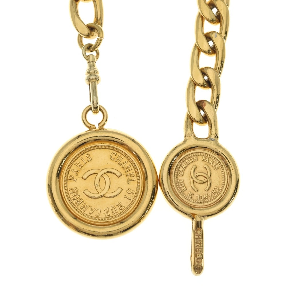 CHANEL(シャネル) ココマーク コイン メダル チェーンベルト ゴールド GP レディース