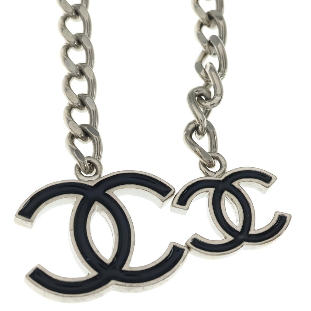 CHANEL(シャネル) ココマーク チェーンベルト ブラック×シルバー レディース