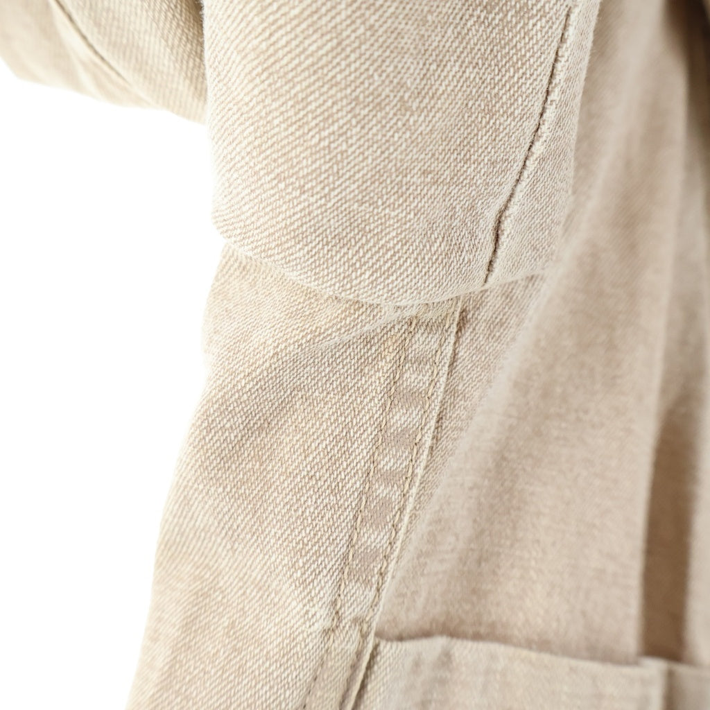CHANEL(シャネル) 02SS VINTAGE Denim Tailored Jacket デニム3Bテーラードジャケット ココマークボタン コットン ベージュ P19000V11068 レディース