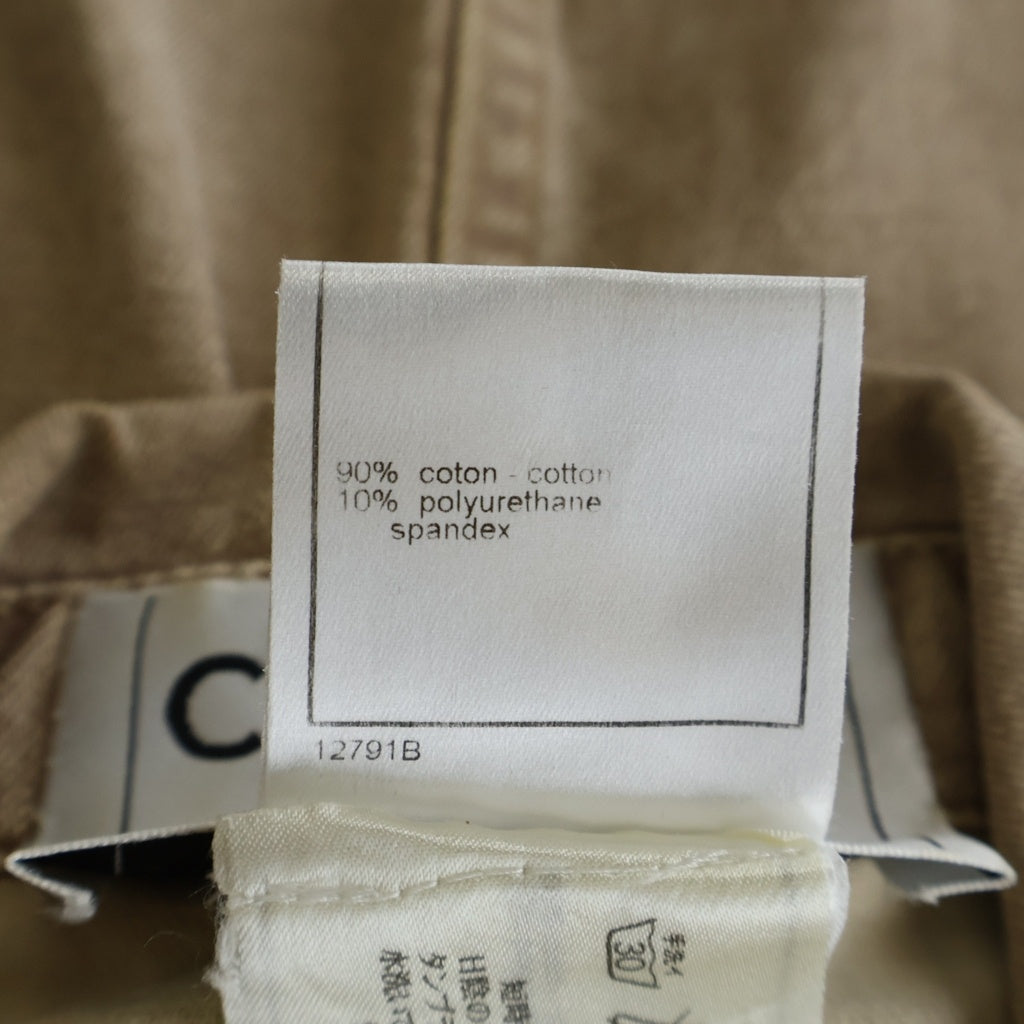 CHANEL(シャネル) 02SS VINTAGE Denim Tailored Jacket デニム3Bテーラードジャケット ココマークボタン コットン ベージュ P19000V11068 レディース