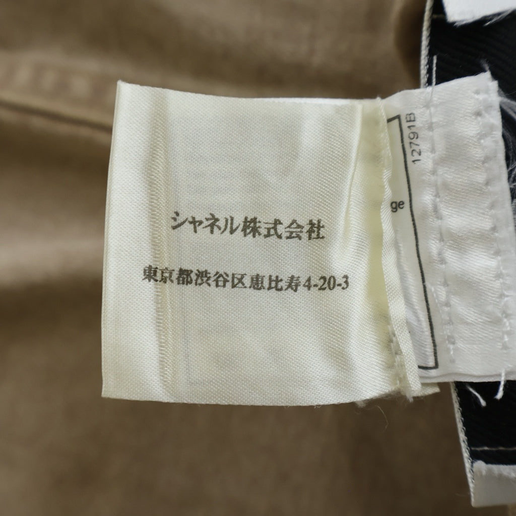 CHANEL(シャネル) 02SS VINTAGE Denim Tailored Jacket デニム3Bテーラードジャケット ココマークボタン コットン ベージュ P19000V11068 レディース
