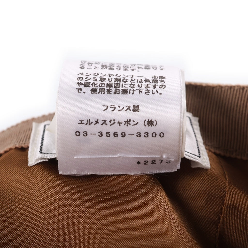 HERMES(エルメス) マイルス コットン ベースボールキャップ 帽子 ブラウン