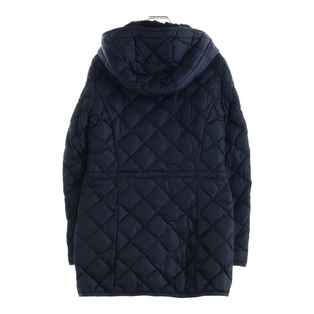 MONCLER(モンクレール) RONCE ロンス ファー付き キルティング ナイロンジップアップ ダウンコート ジャケット ネイビー 120934936015 レディース