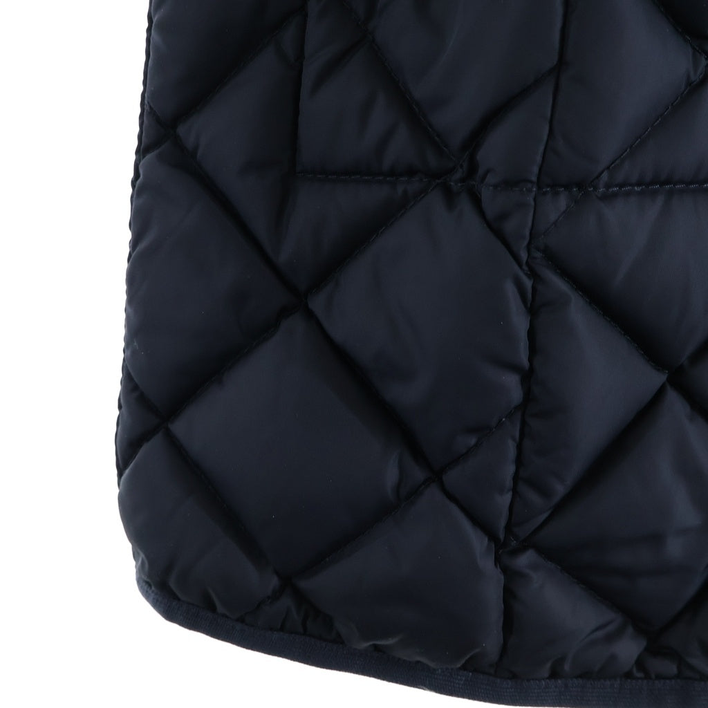 MONCLER(モンクレール) RONCE ロンス ファー付き キルティング ナイロンジップアップ ダウンコート ジャケット ネイビー 120934936015 レディース