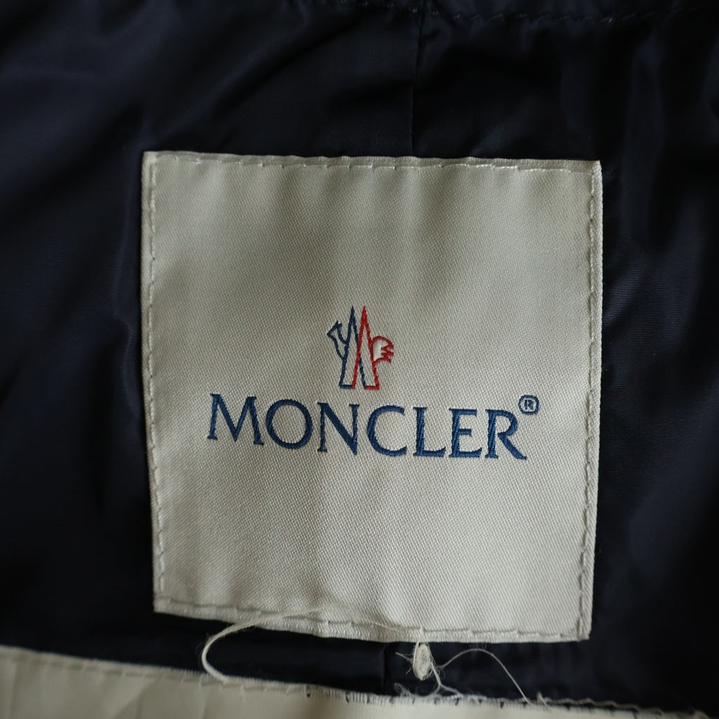 MONCLER(モンクレール) RONCE ロンス ファー付き キルティング ナイロンジップアップ ダウンコート ジャケット ネイビー 120934936015 レディース