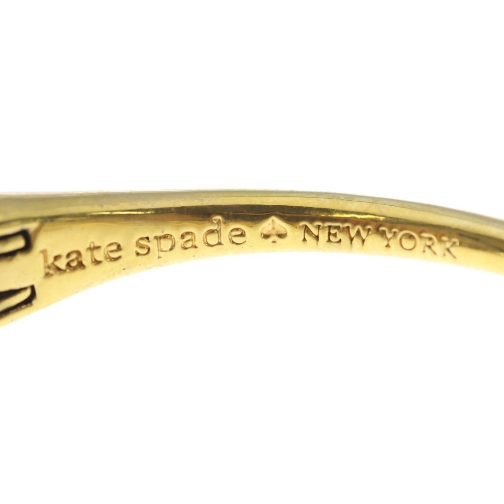 Kate Spade(ケイトスペード) フラワーモチーフ バングル ブレスレット ゴールド×ピンク レディース
