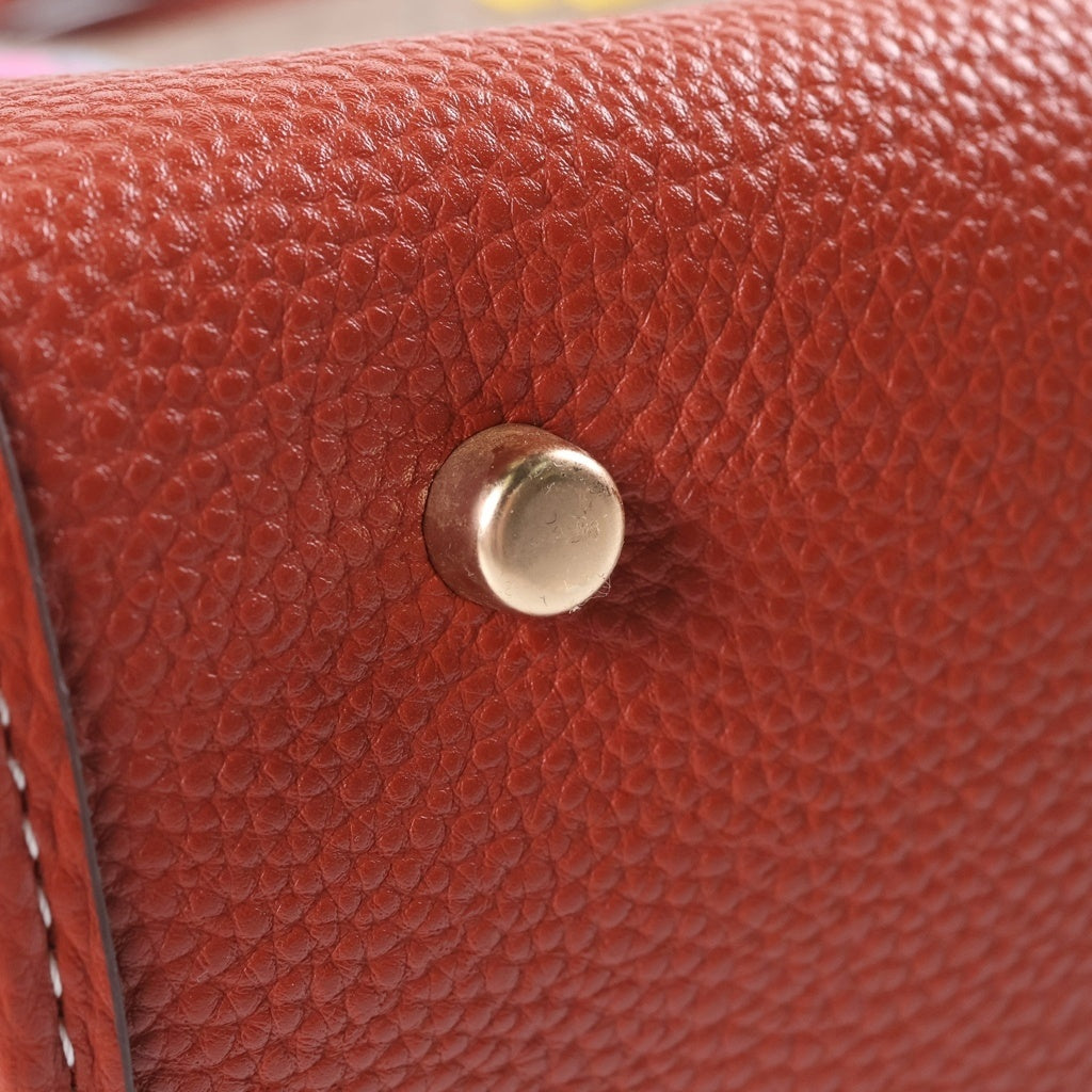 COACH(コーチ) スヌーピーコラボ デンプシー トート 22 2WAYハンドバッグ ショルダーバッグ ブラウン PVC×レザー CE851 ゴールド金具 レディース