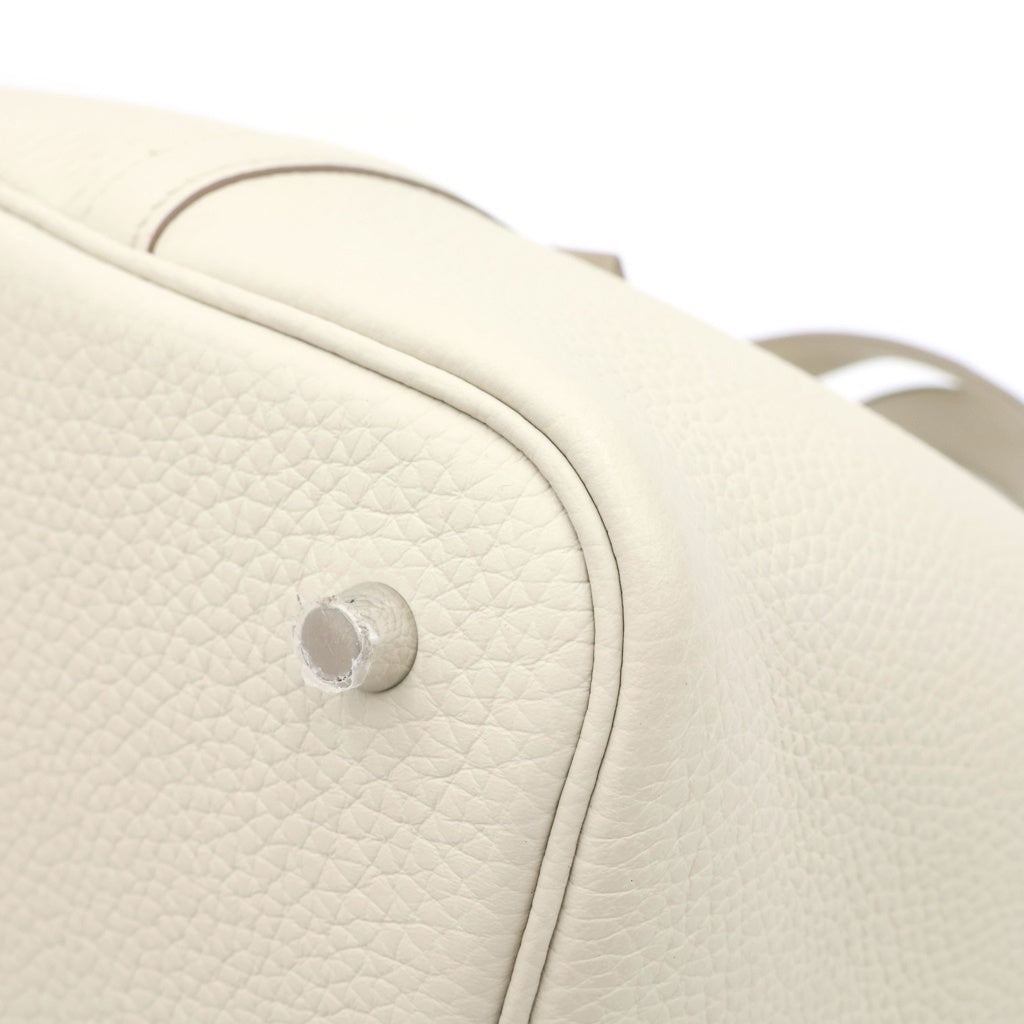 HERMES(エルメス) ピコタンロックMM ハンドバッグ クレ トリヨンレザー シルバー金具 K刻印 レディース