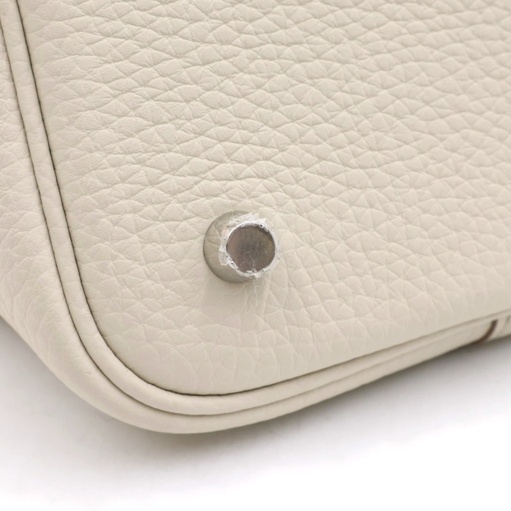 HERMES(エルメス) ピコタンロックMM ハンドバッグ クレ トリヨンレザー シルバー金具 K刻印 レディース