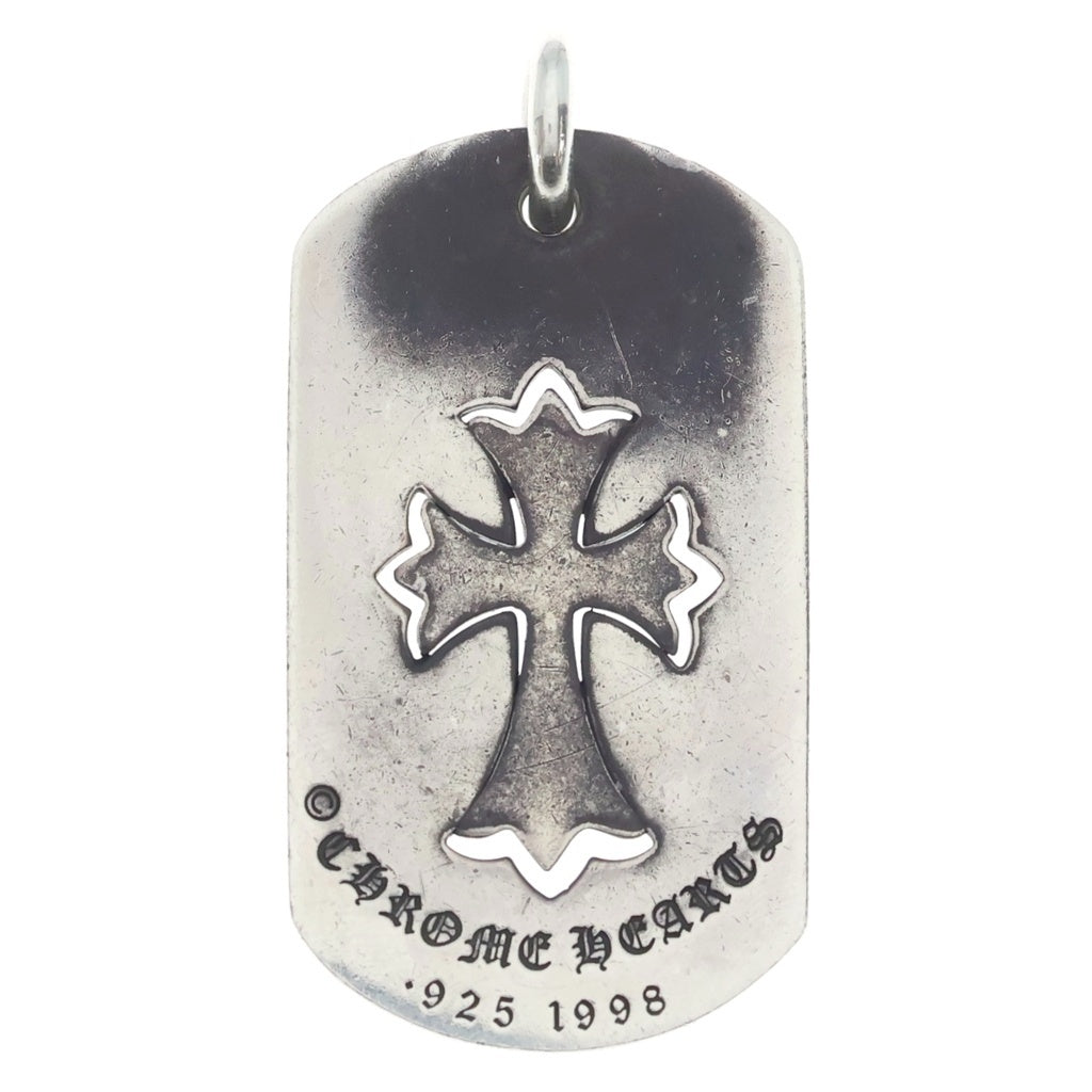 CHROME HEARTS(クロムハーツ) D TAG LRG CO CRS カットアウトクロスドッグタグ ラージ ペンダントトップ シルバー BCA239