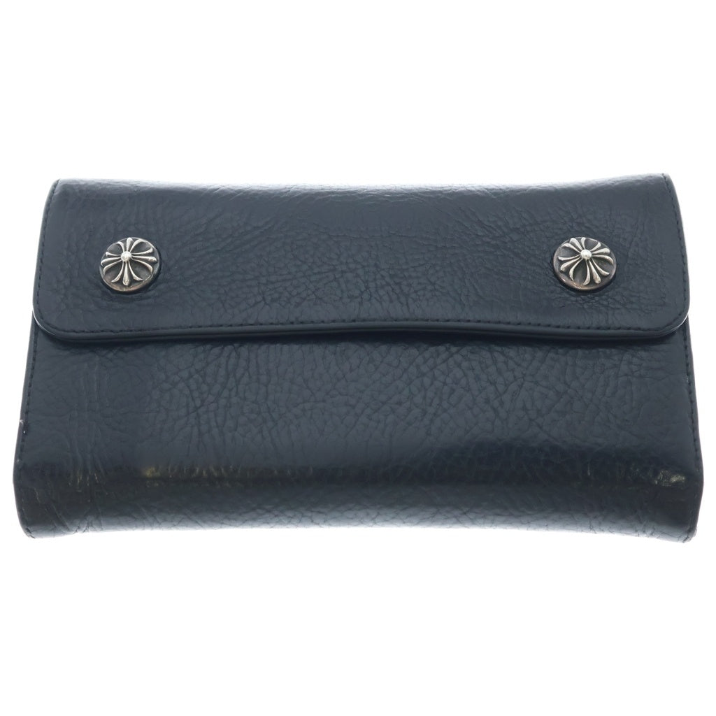 CHROME HEARTS(クロムハーツ) WAVE ウェーブ レザーウォレット 財布 ブラック BCA375