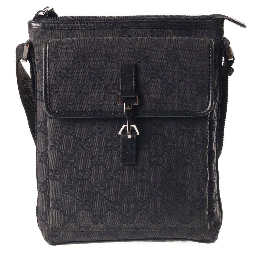 GUCCI(グッチ) GGキャンバス ショルダーバッグ キャンバス ブラック 92646 レディース