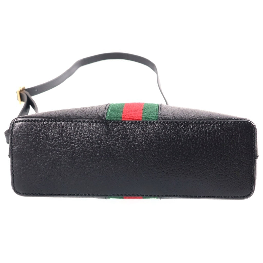 GUCCI(グッチ) オフィディア ショルダーバッグ スモール シェリーライン レザー ブラック 499621 レディース